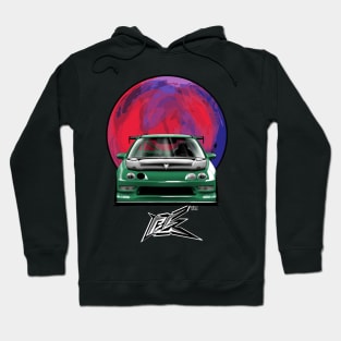 integra type r racecar lowered green Hoodie